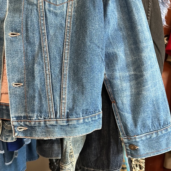 Rustic Denim Jacket, size small, lined pink warm, - Picture 9 of 12